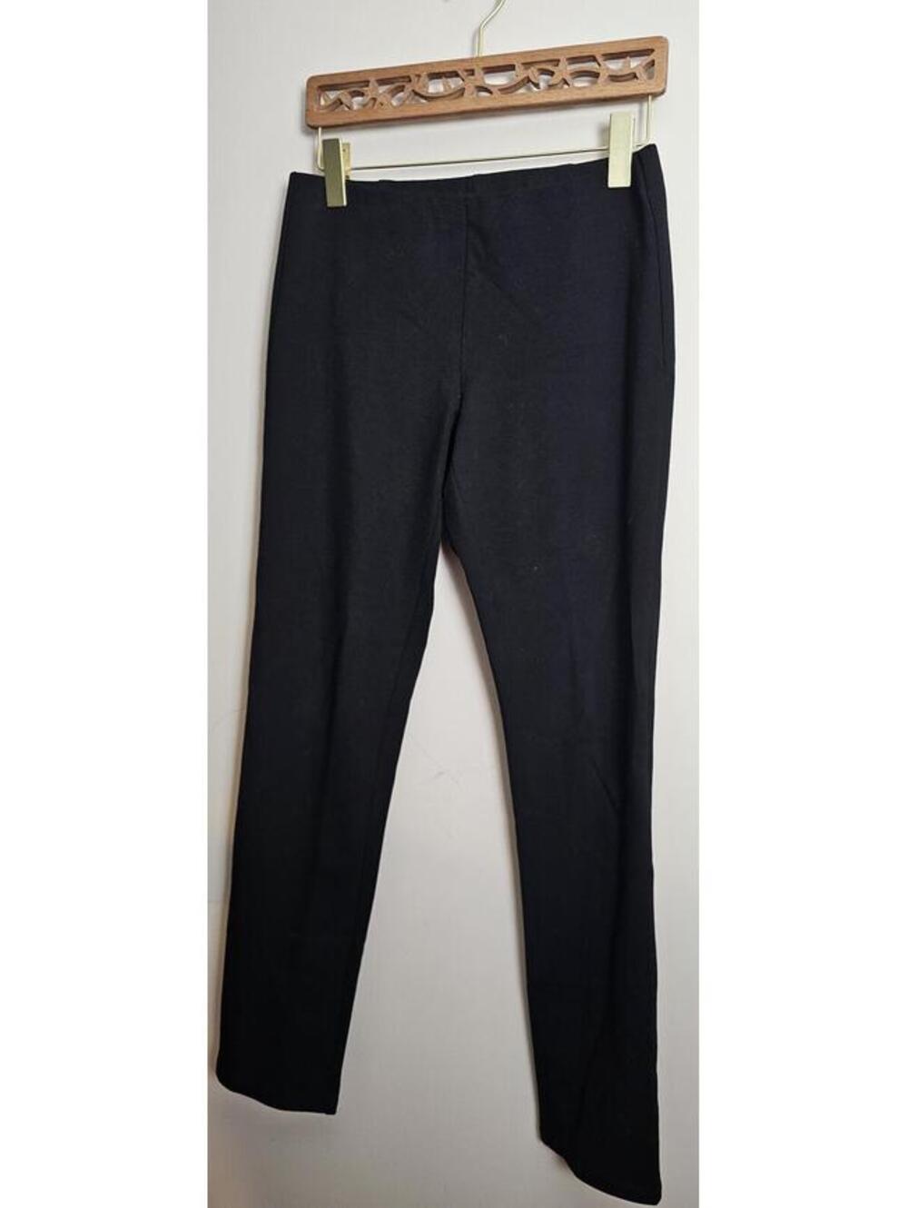 Eileen Fisher Pants Black Womens S Skinny Stretch Pull-On